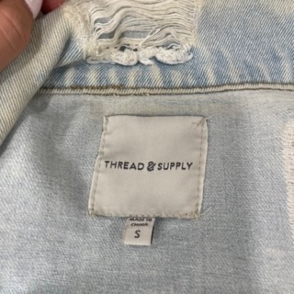 Thread & Supply Distressed Denim Jacket - Picture 8 of 8